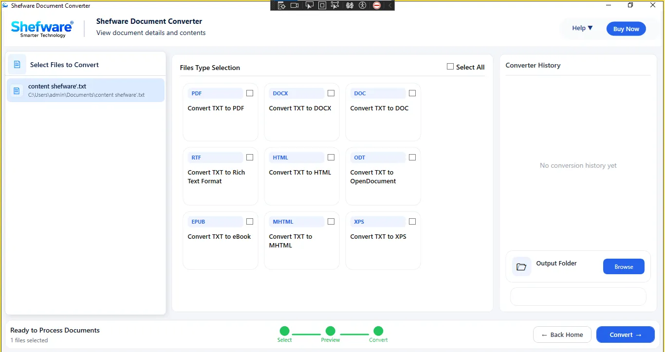 Shefware Interface